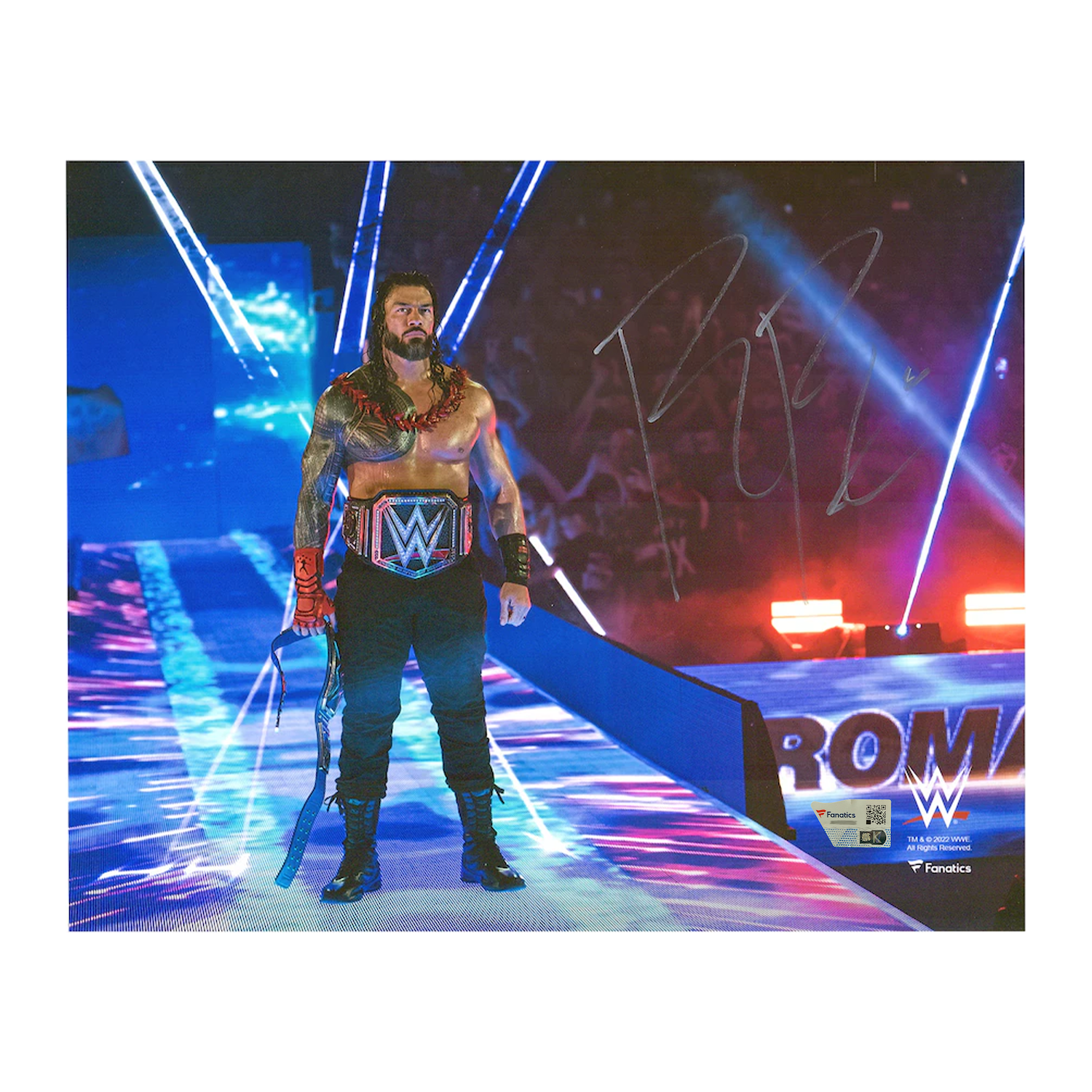 Roman Reigns Autographed "Clash at the Castle" 8" x 10" Photo Fanatics