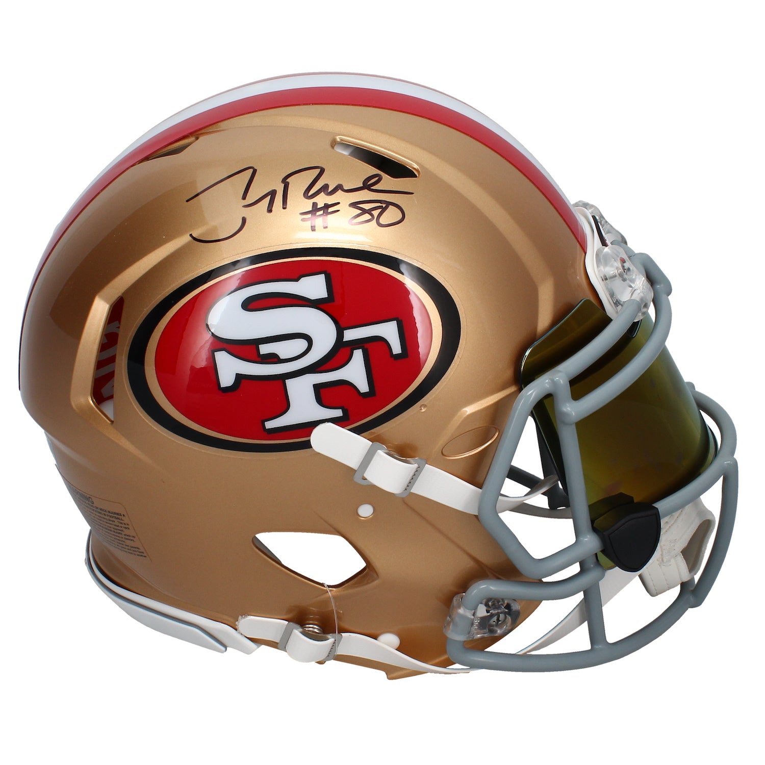 Jerry Rice Autographed 49ers Authentic Speed Helmet w/ Visor & Bumpers Fanatics