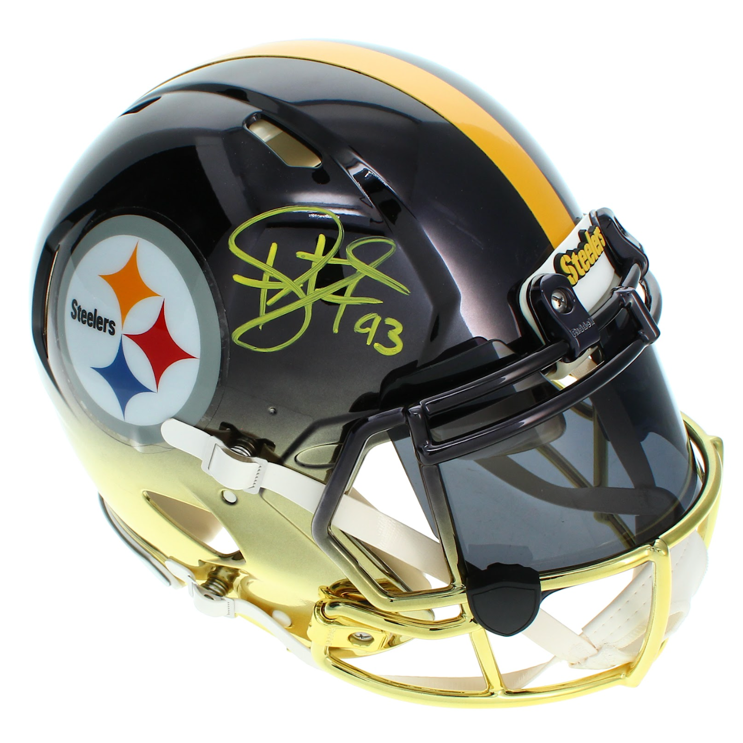 Troy Polamalu Autographed Steelers Chrome Authentic Speed Helmet Beckett