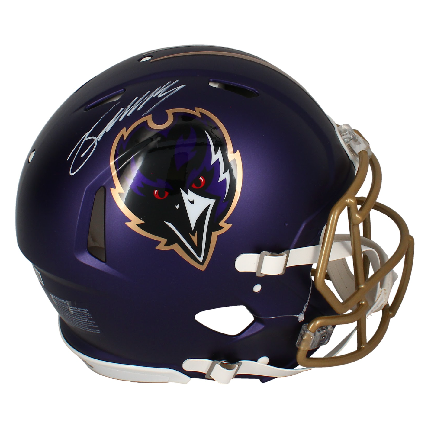 Zay Flowers Autographed Ravens 2024 Alternate Authentic Speed Helmet Beckett