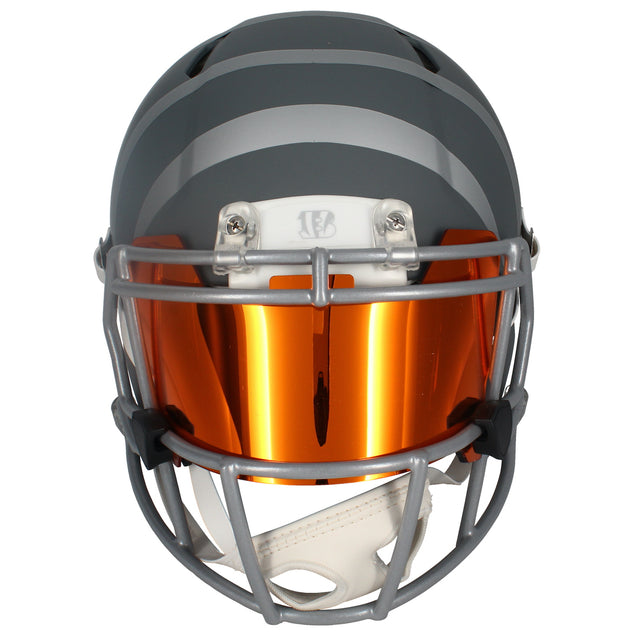 Ja'Marr Chase Autographed Cincinnati Bengals "Chosen 1" Slate Authentic Helmet w/ Visor Beckett