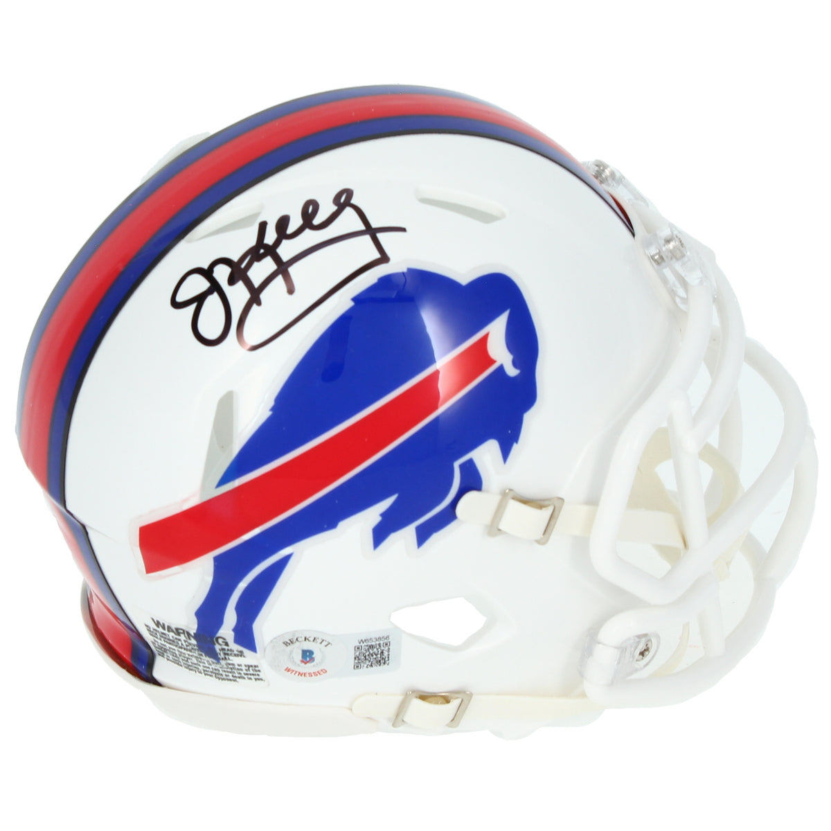 Jim Kelly Autographed Buffalo Bills Speed Mini Helmet Beckett Witnesse