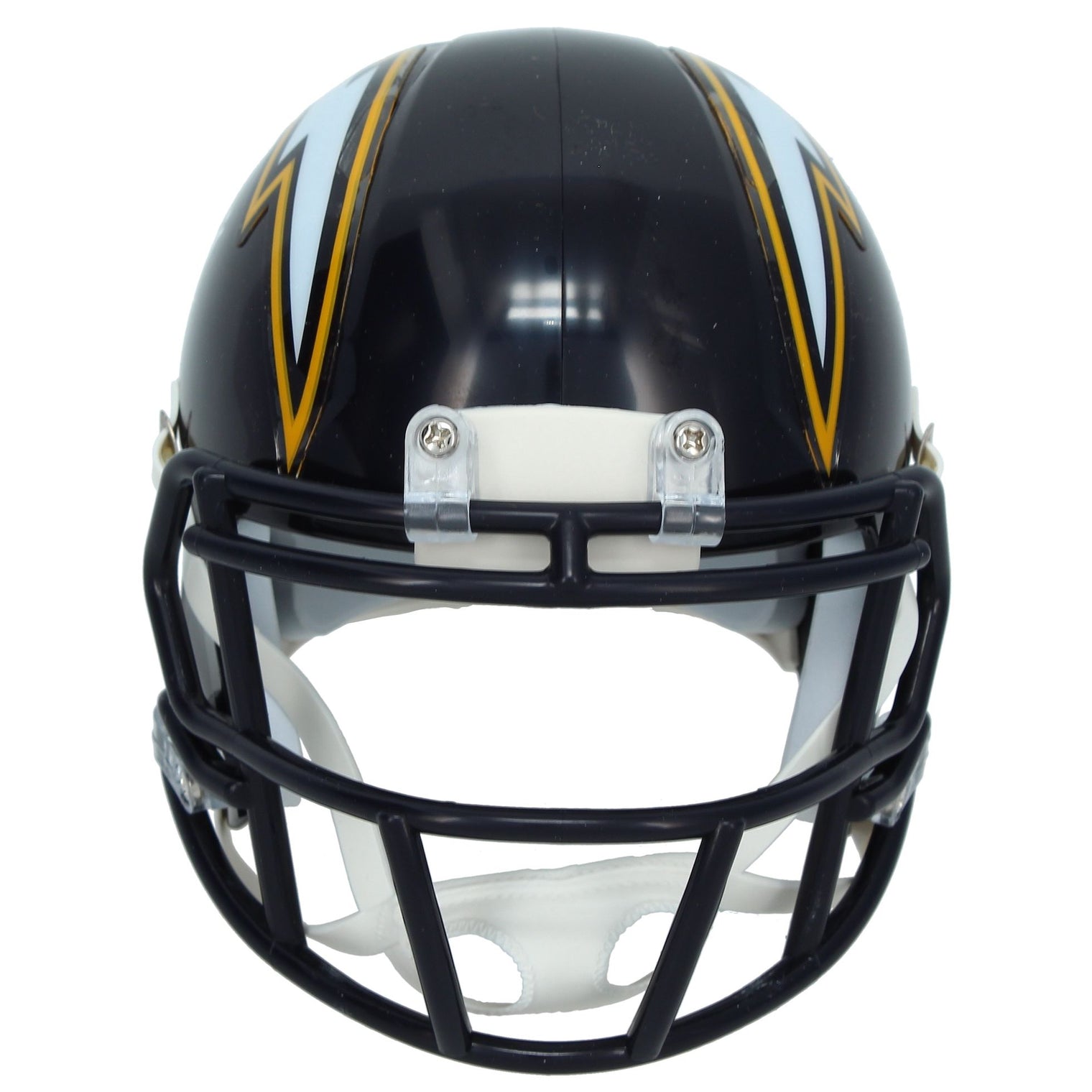 Omarion Hampton Autographed Los Angeles Chargers 1988-06 Throwback Speed Mini Helmet Beckett