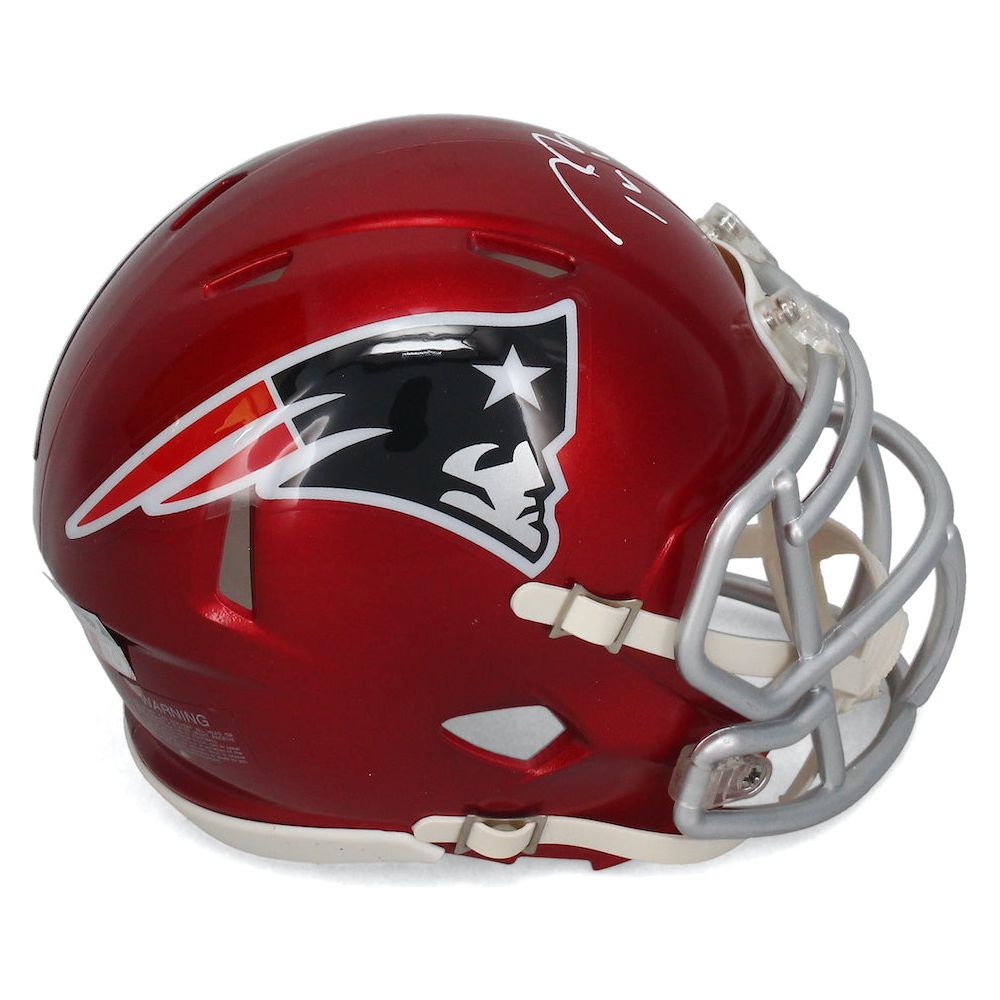 Tom Brady Autographed New England Patriots Speed Mini Flash Helmet Fanatics