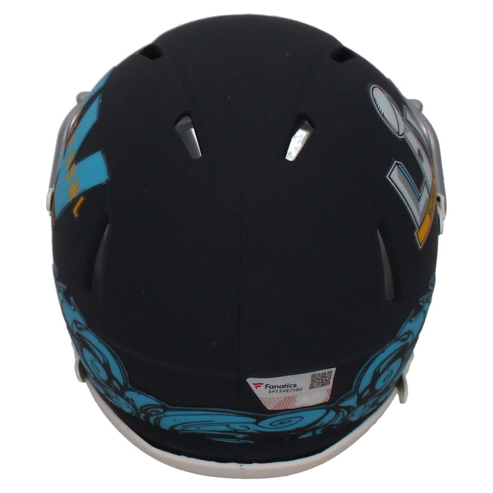 Tom Brady Autographed New England Patriots SB LV Logo Speed Mini Helmet Fanatics