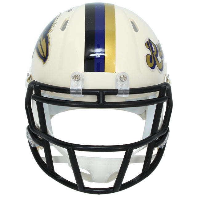 Zay Flowers Autographed Baltimore Ravens RETRO Mini Helmet Beckett