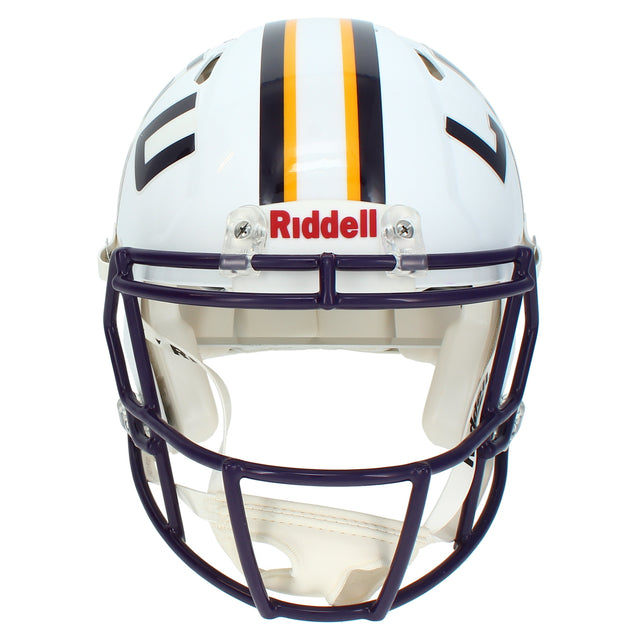 Ja'Marr Chase Autographed LSU Tigers White Alternate Speed Authentic Helmet Beckett