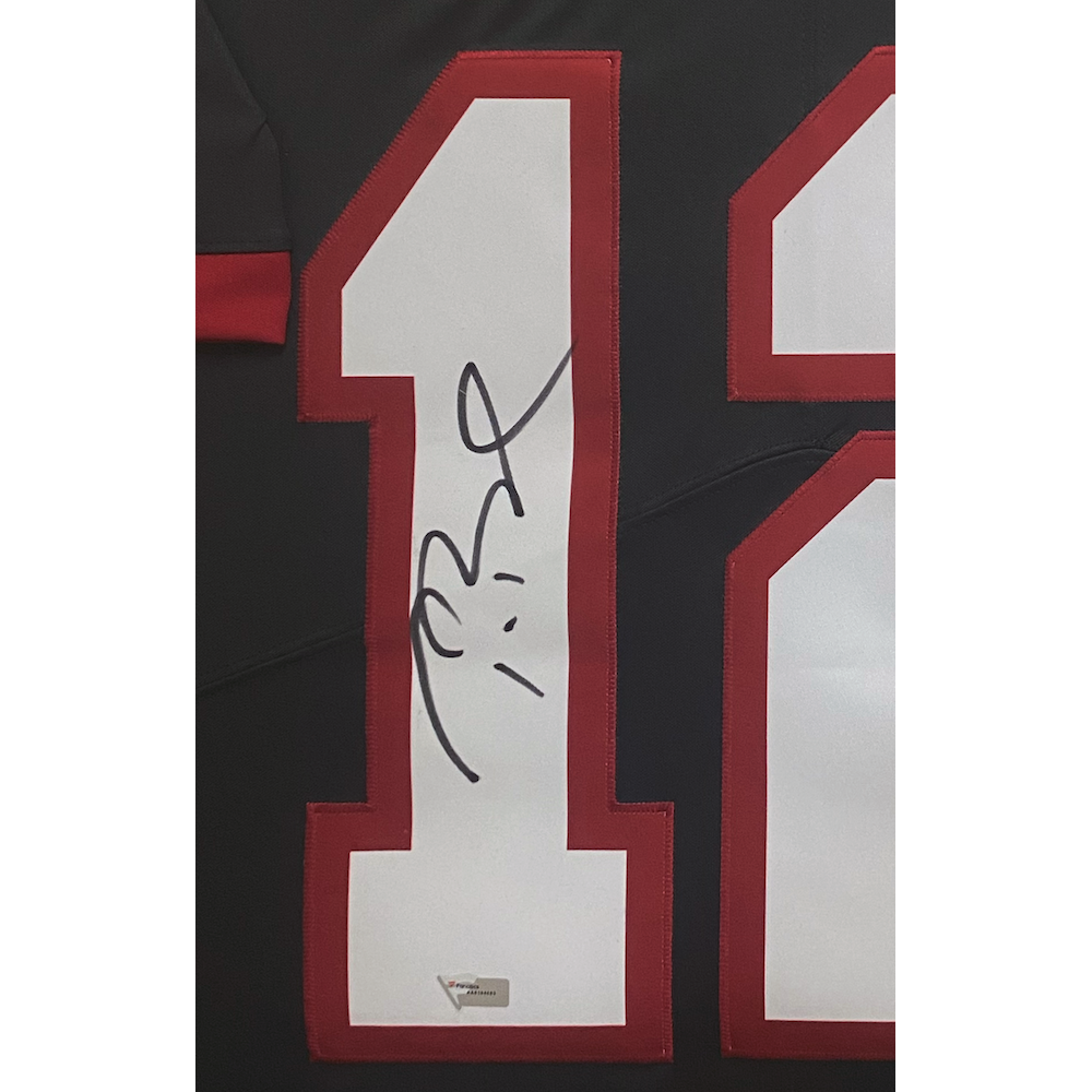 Tom Brady Autographed Buccaneers 42" x 34" Framed Nike Limited Pewter Jersey Fanatics