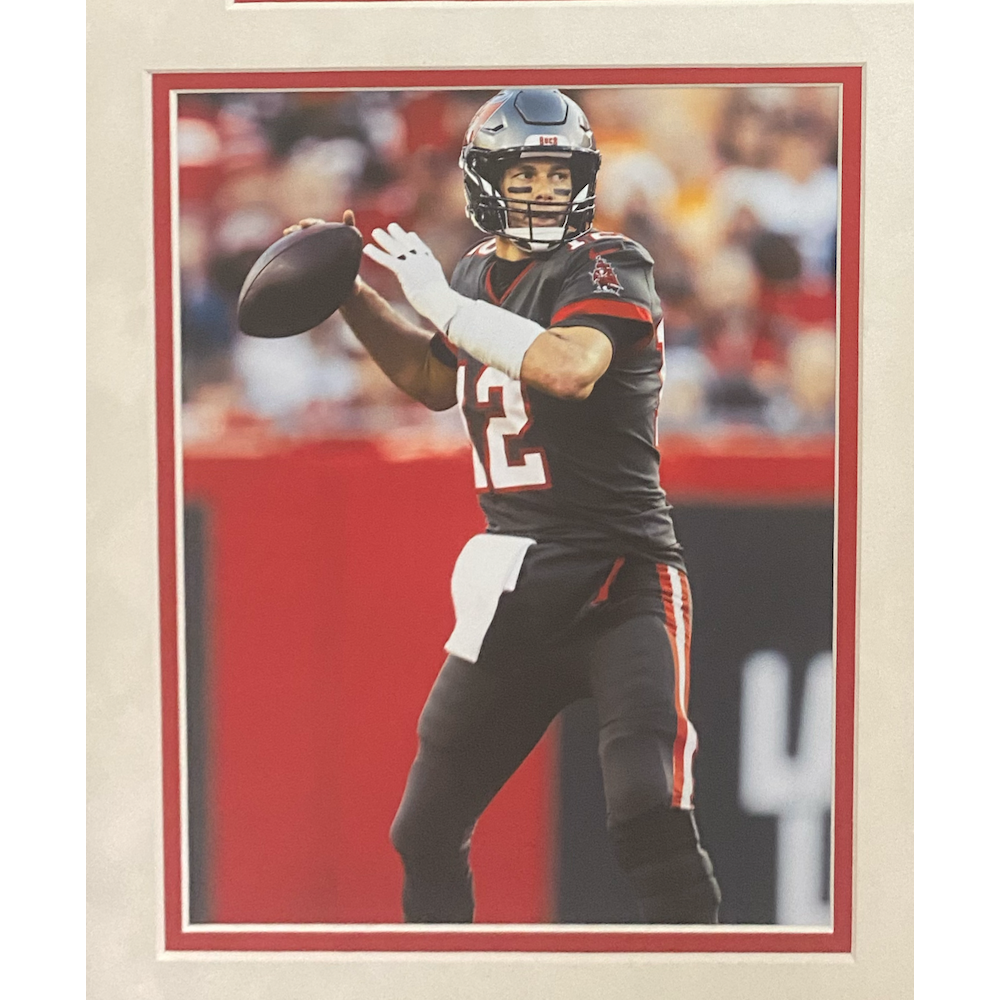 Tom Brady Autographed Buccaneers 42" x 34" Framed Nike Limited Pewter Jersey Fanatics