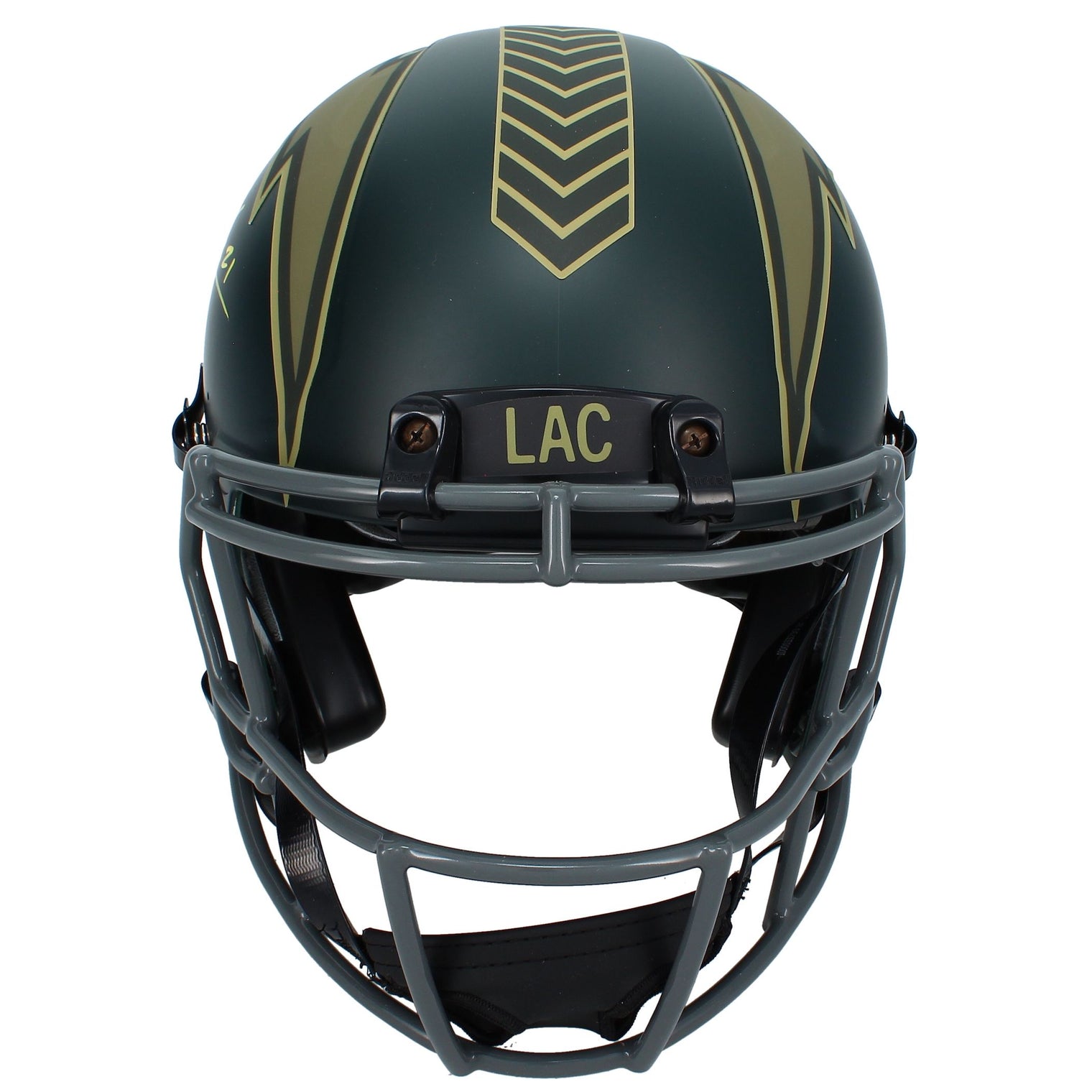 LaDainian Tomlinson Autographed Los Angeles Chargers 2025 Salute to Service Speed Authentic Helmet Beckett