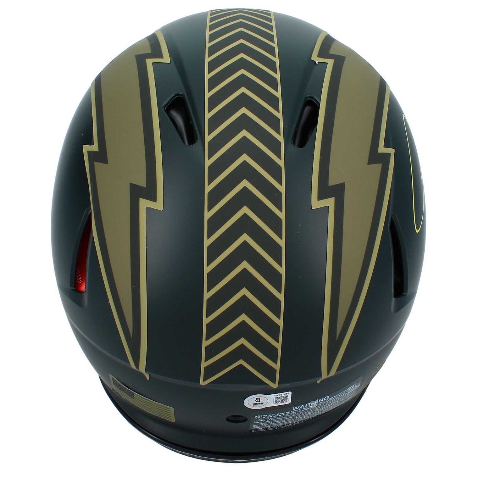 LaDainian Tomlinson Autographed Los Angeles Chargers 2025 Salute to Service Speed Authentic Helmet Beckett