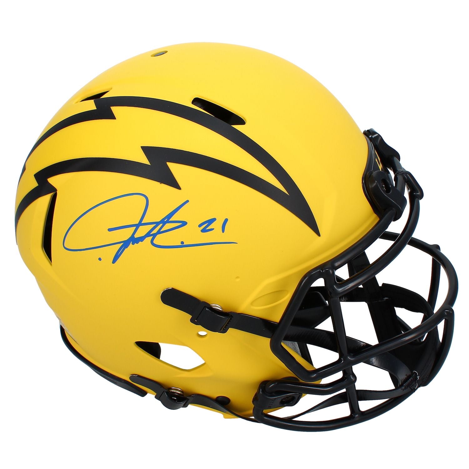 LaDainian Tomlinson Autographed Los Angeles Chargers RAVE Speed Authentic Helmet Beckett