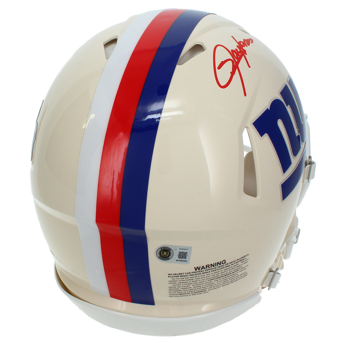 Lawrence Taylor Autographed New York Giants RETRO Speed Authentic Helmet Beckett