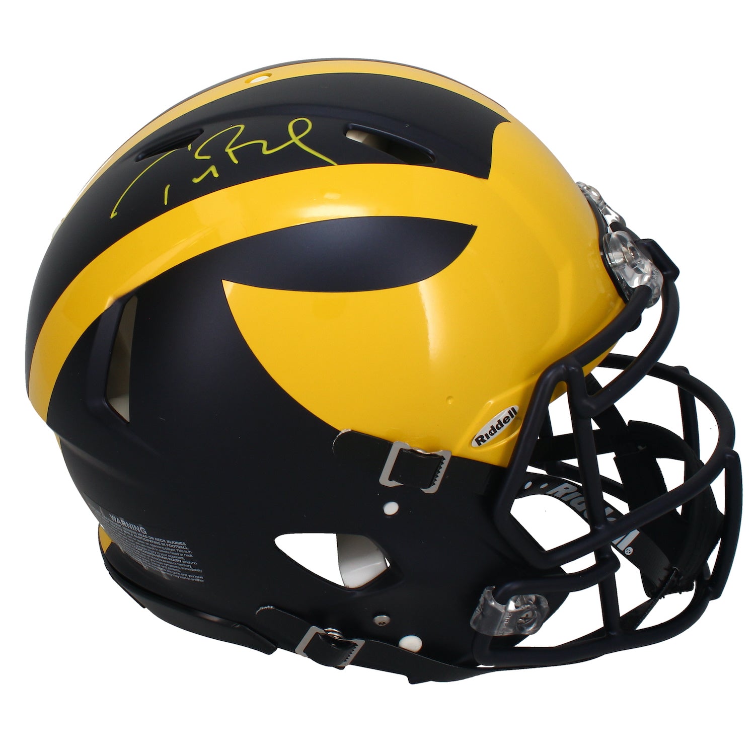 Tom Brady Autographed Michigan Authentic Speed Helmet Fanatics