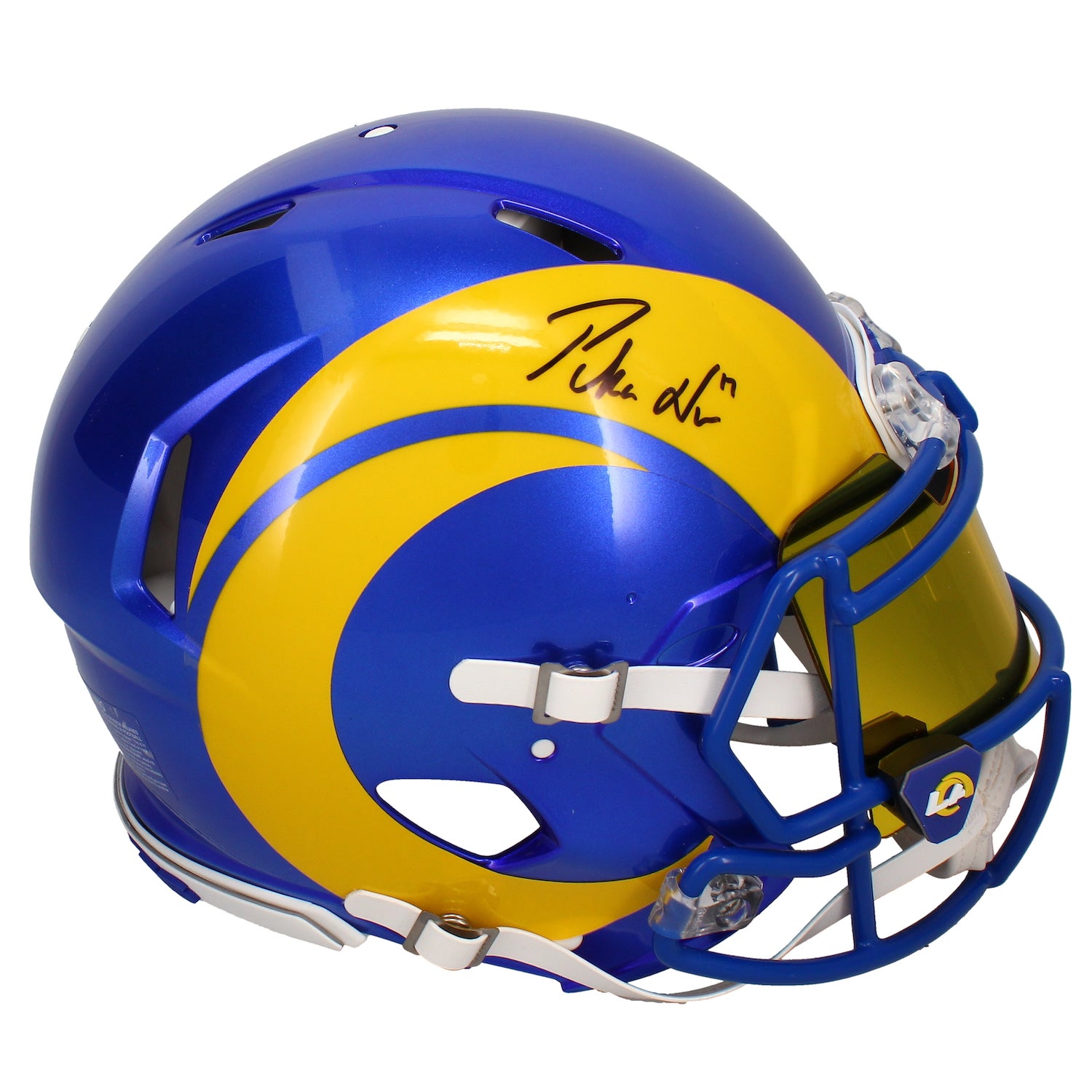 Puka Nacua Autographed Rams Authentic Speed Helmet w/ Visor & Bumpers Fanatics