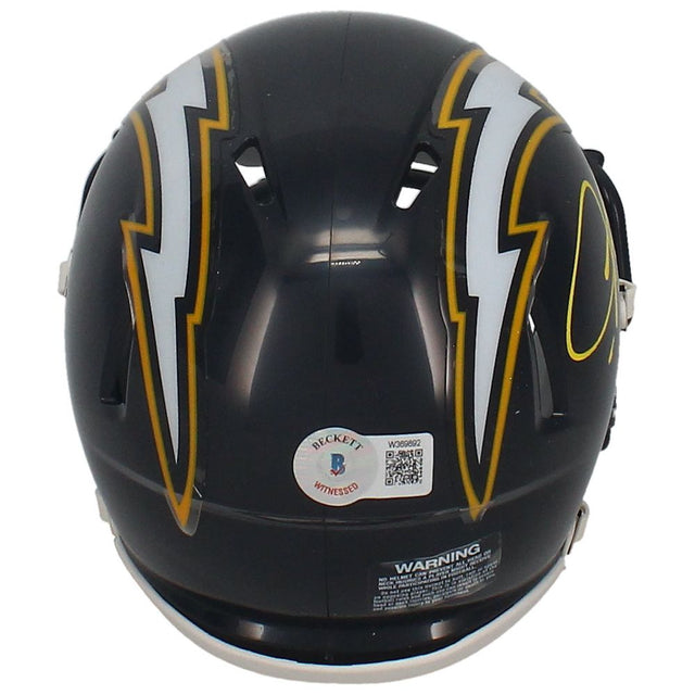 LaDainian Tomlinson Autographed Chargers Throwback Speed Mini Helmet Beckett