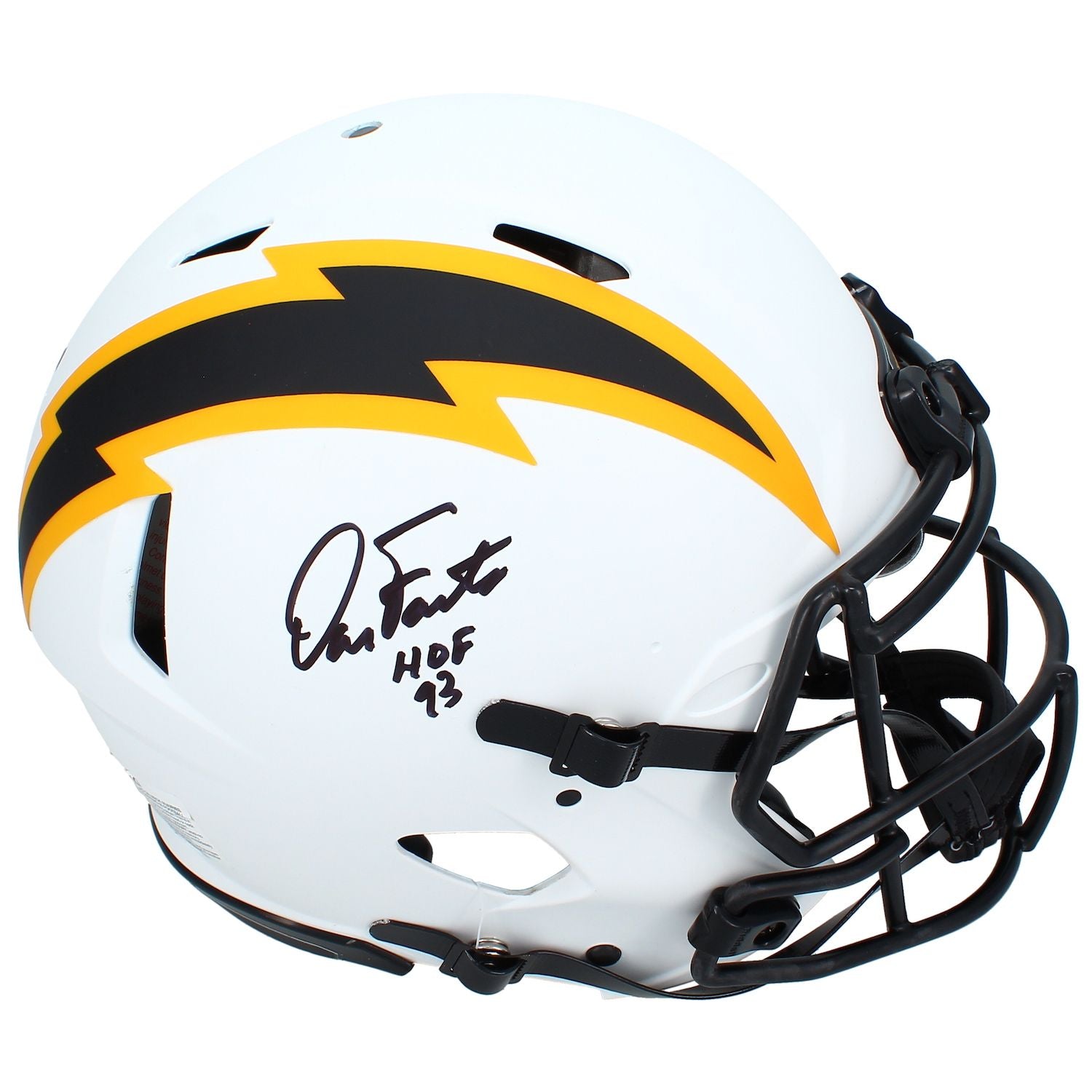 Dan Fouts Autographed/Inscribed "HOF 93" Los Angeles Chargers Speed Authentic Lunar Eclipse Helmet Beckett