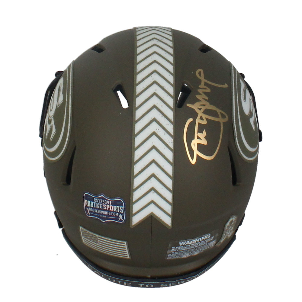 Steve Young Autographed San Francisco 49ers Salute to Service Mini Helmet Radtke