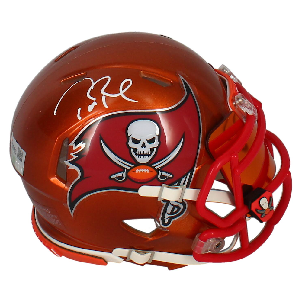 Tom Brady Autographed Buccaneers Flash Speed Mini Helmet w/ Visor Fanatics