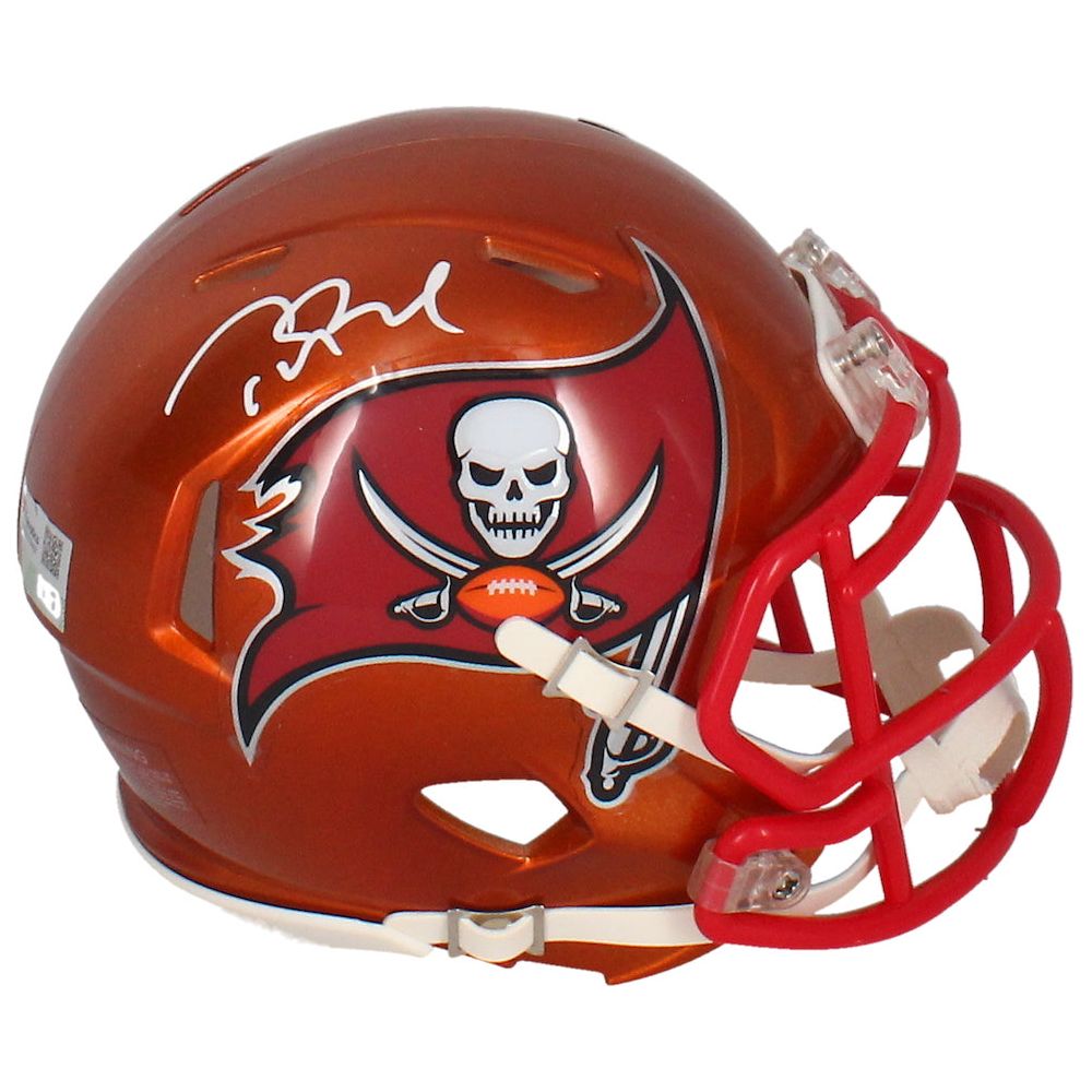 Tom Brady Autographed Tampa Bay Buccaneers Mini Speed Flash Helmet Fanatics
