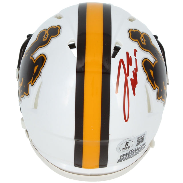 Josh Allen Autographed Wyoming Cowboys Speed Mini Helmet Beckett