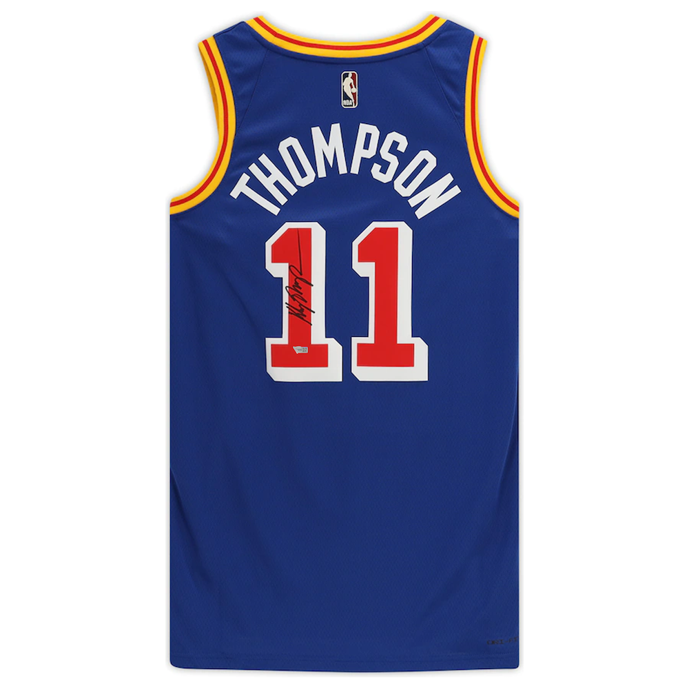 KLAY THOMPSON Autographed Golden State Warriors Nike Year 0 Blue Jersey FANATICS