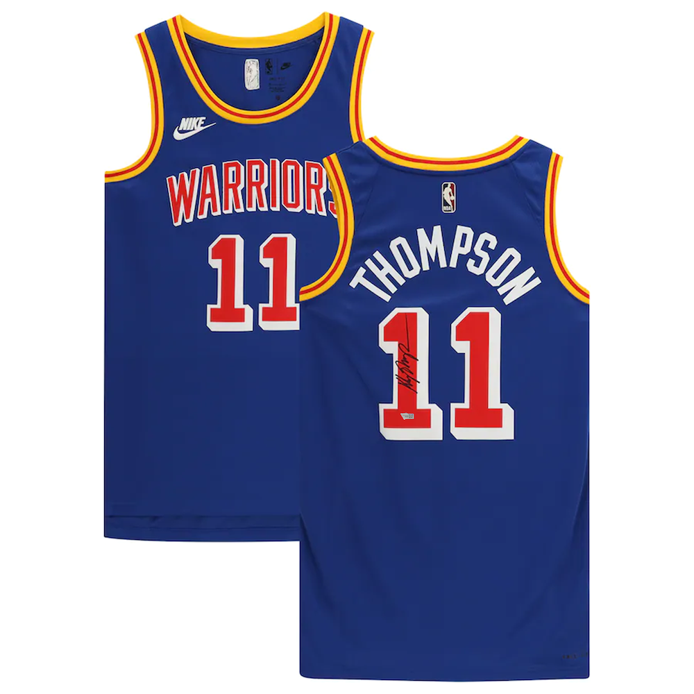 KLAY THOMPSON Autographed Golden State Warriors Nike Year 0 Blue Jersey FANATICS