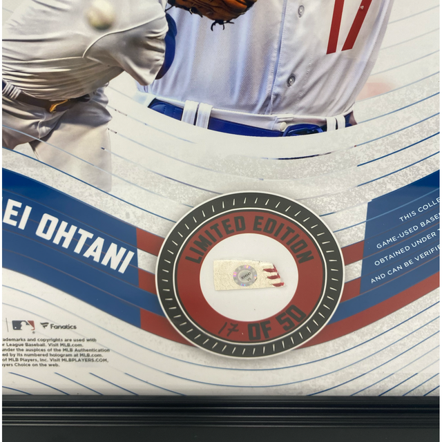 Shohei Ohtani Dodgers Framed 15" x 17" Game Used Baseball Collage LE 17/50