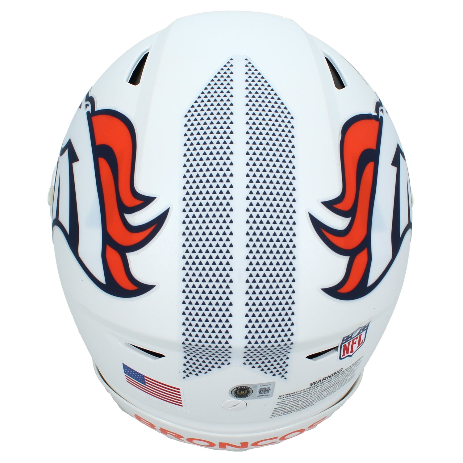 Bo Nix Autographed Denver Broncos White 2024 Alternate Speedflex Authentic Helmet Beckett