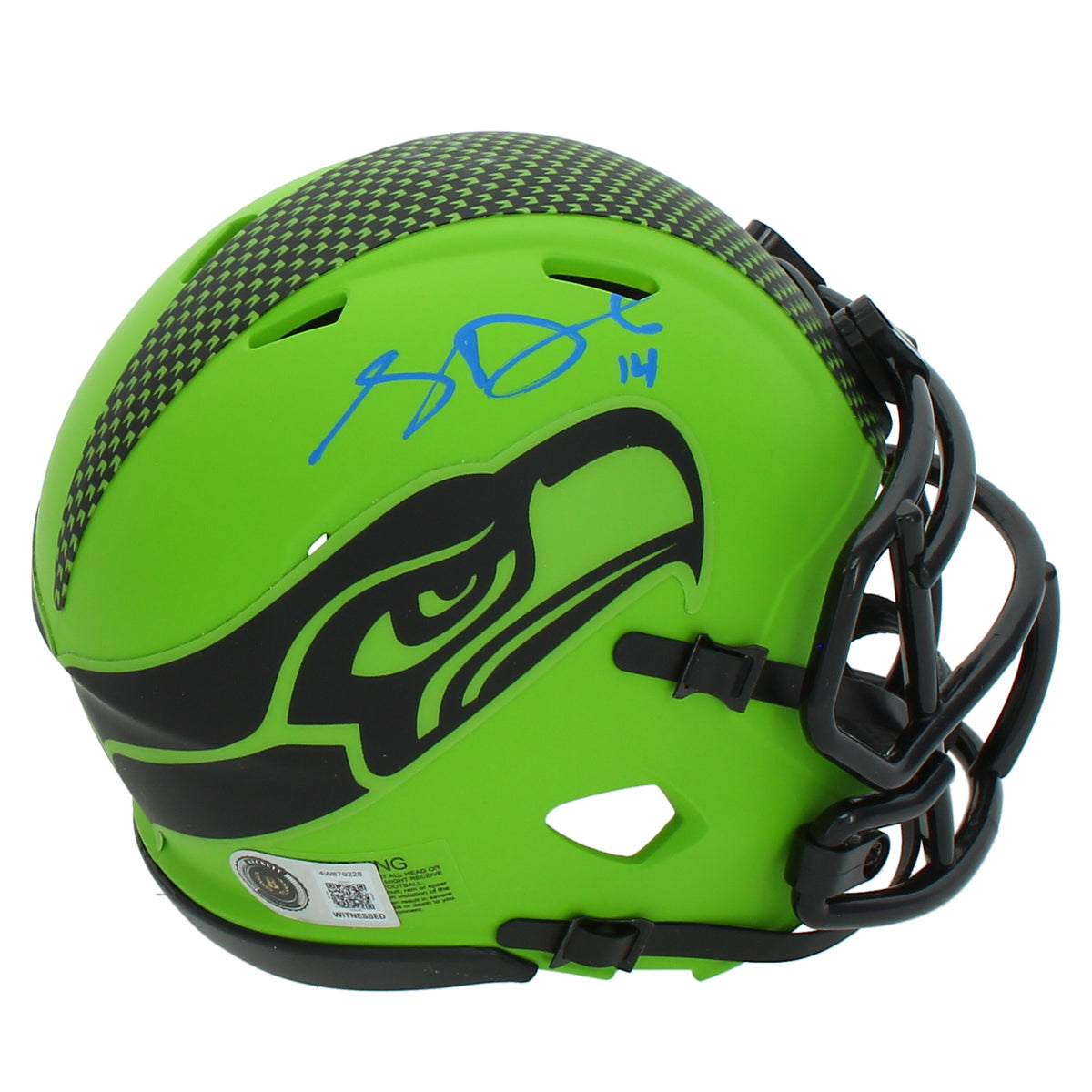 Sam Darnold Autographed Seattle Seahawks RAVE Speed Mini Helmet Beckett