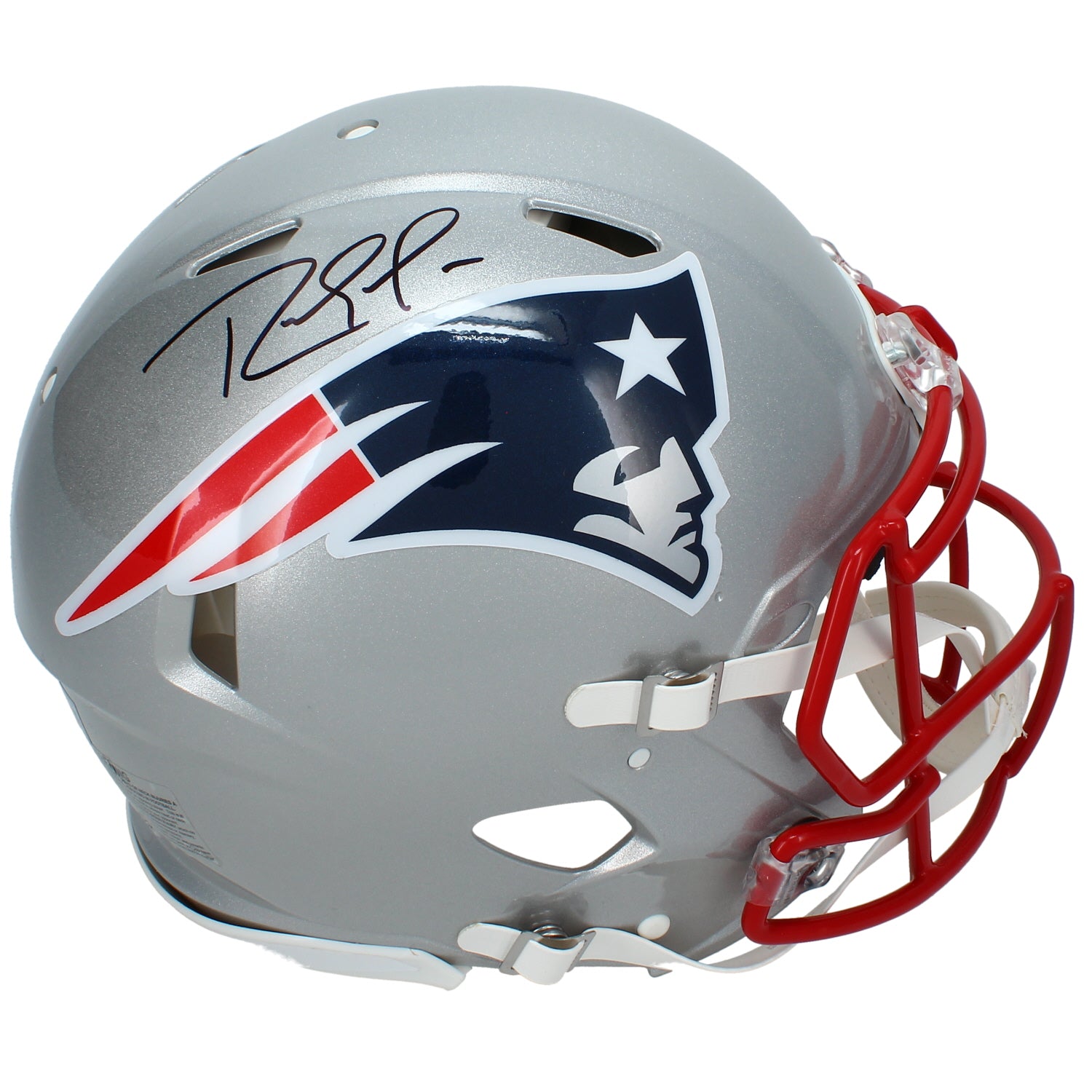 Randy Moss Autographed New England Patriots Speed Authentic Helmet Beckett