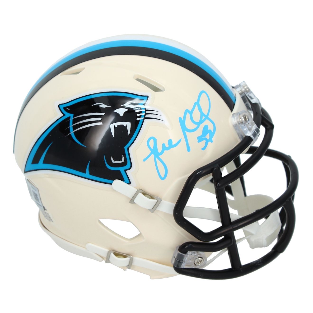 Luke Kuechly Autographed Carolina Panthers RETRO Speed Mini Helmet Beckett