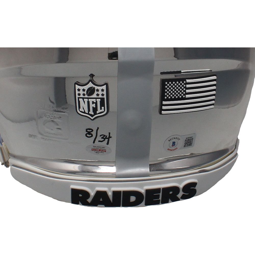 Bo Jackson Autographed Raiders Chrome Speed Authentic Helmet Beckett / GDL LE 34