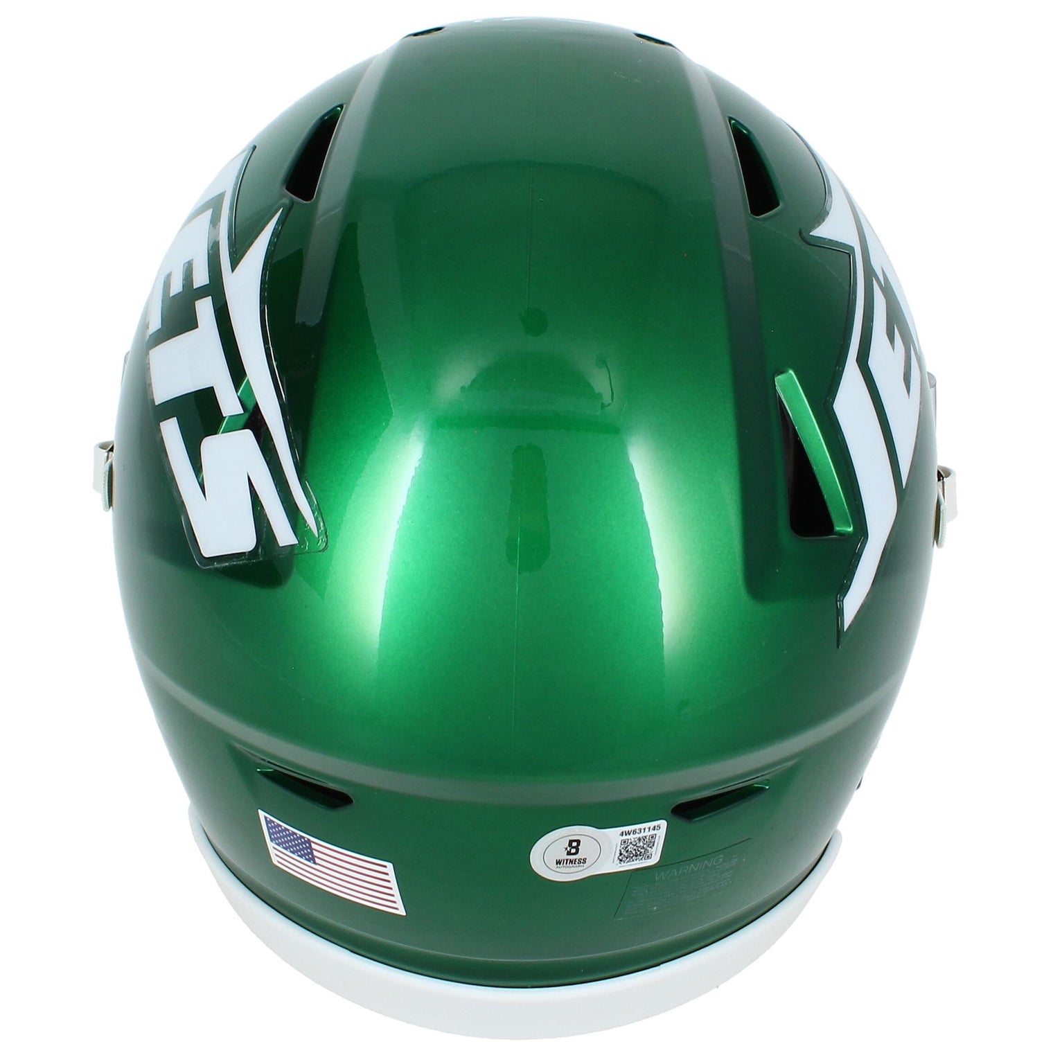 Breece Hall Autographed New York Jets SpeedFlex Midi Helmet Beckett Witnessed