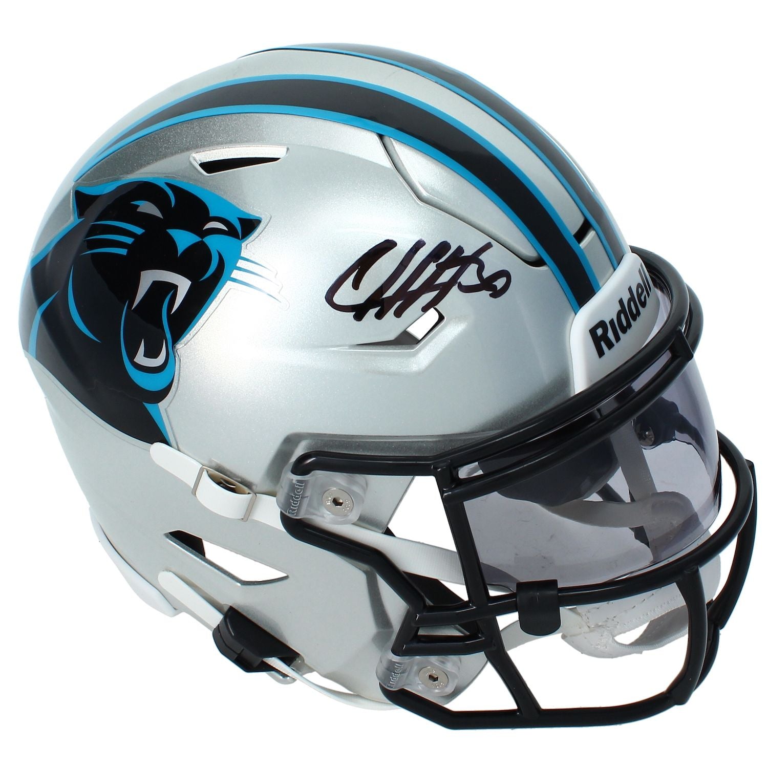 Chuba Hubbard Autographed Carolina Panthers SpeedFlex Midi Helmet Beckett
