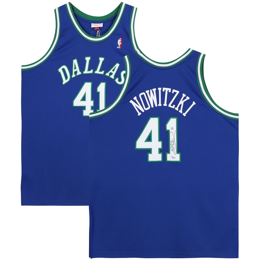Dirk Nowitzki Autographed Dallas Mavericks Blue Authentic 1998-99 Jersey Fanatics