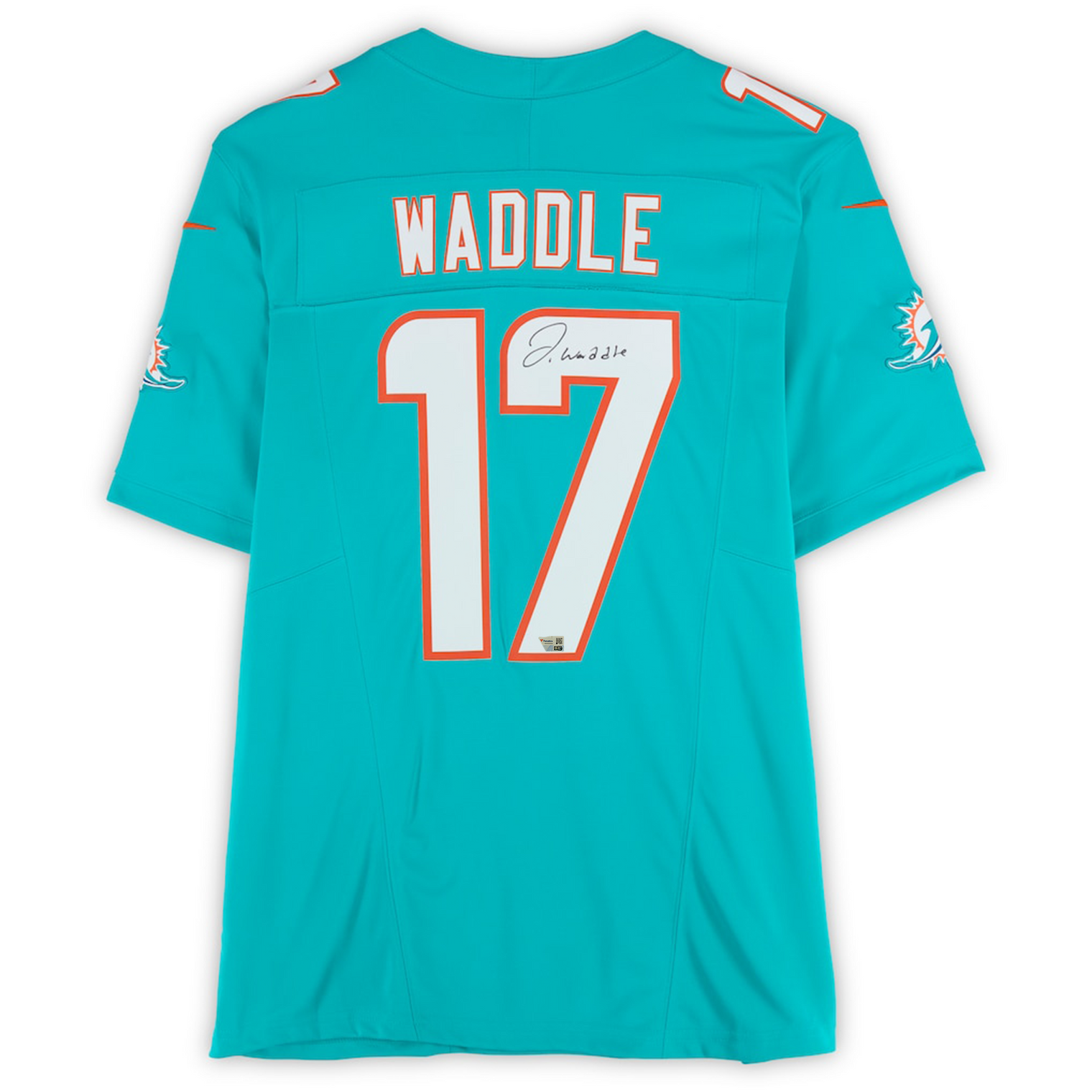 Jaylen Waddle Autographed Miami Dolphins Nike Aqua Throwback Game Jersey Fanatics