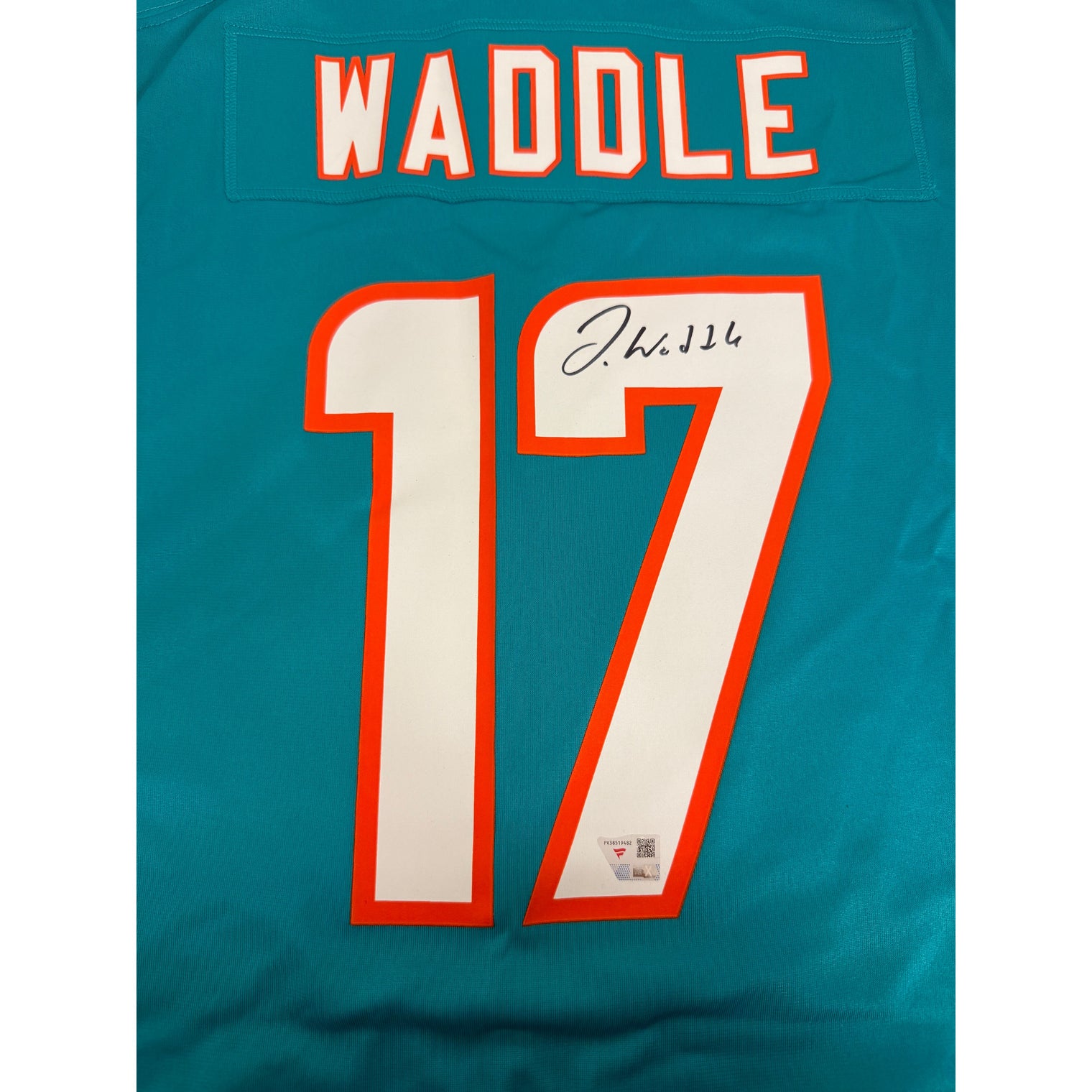 Jaylen Waddle Autographed Miami Dolphins Nike Aqua Throwback Game Jersey Fanatics