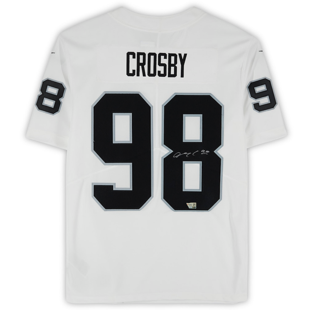 Maxx Crosby Autographed Las Vegas Raiders Nike White Limited Jersey Fanatics