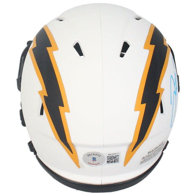 Justin Herbert Autographed Los Angeles Chargers Lunar Speed Mini Helmet Beckett