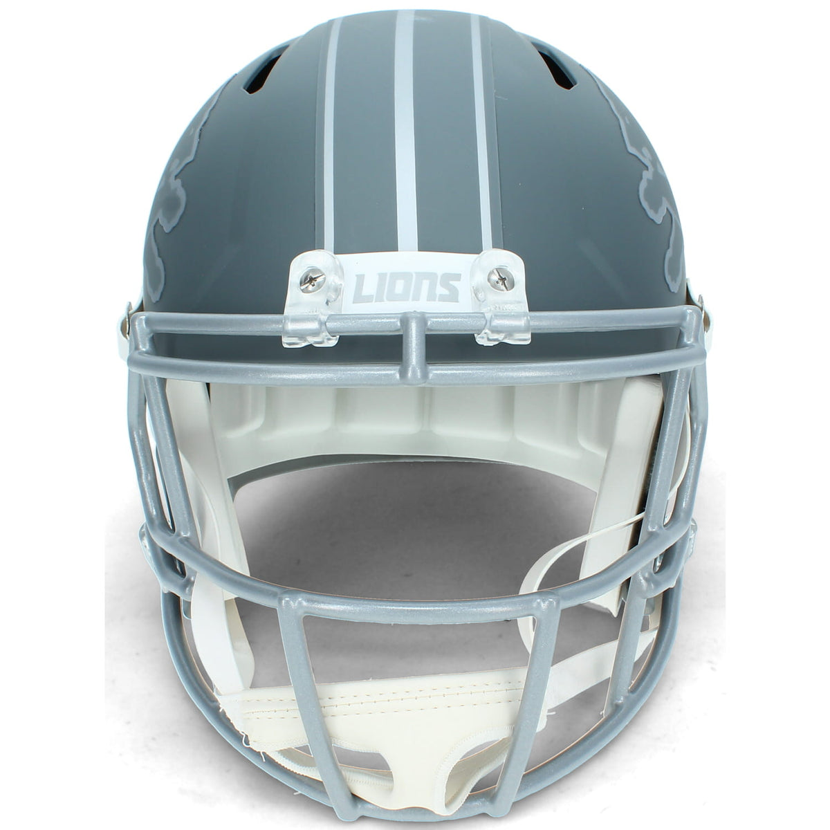 Derrick Moore Autographed Detroit Lions Slate Speed Full Size Helmet Beckett
