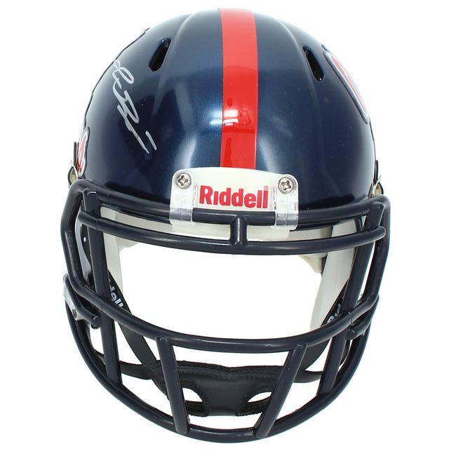 Jaxson Dart Autographed Ole Miss Navy Speed Mini Helmet Fanatics
