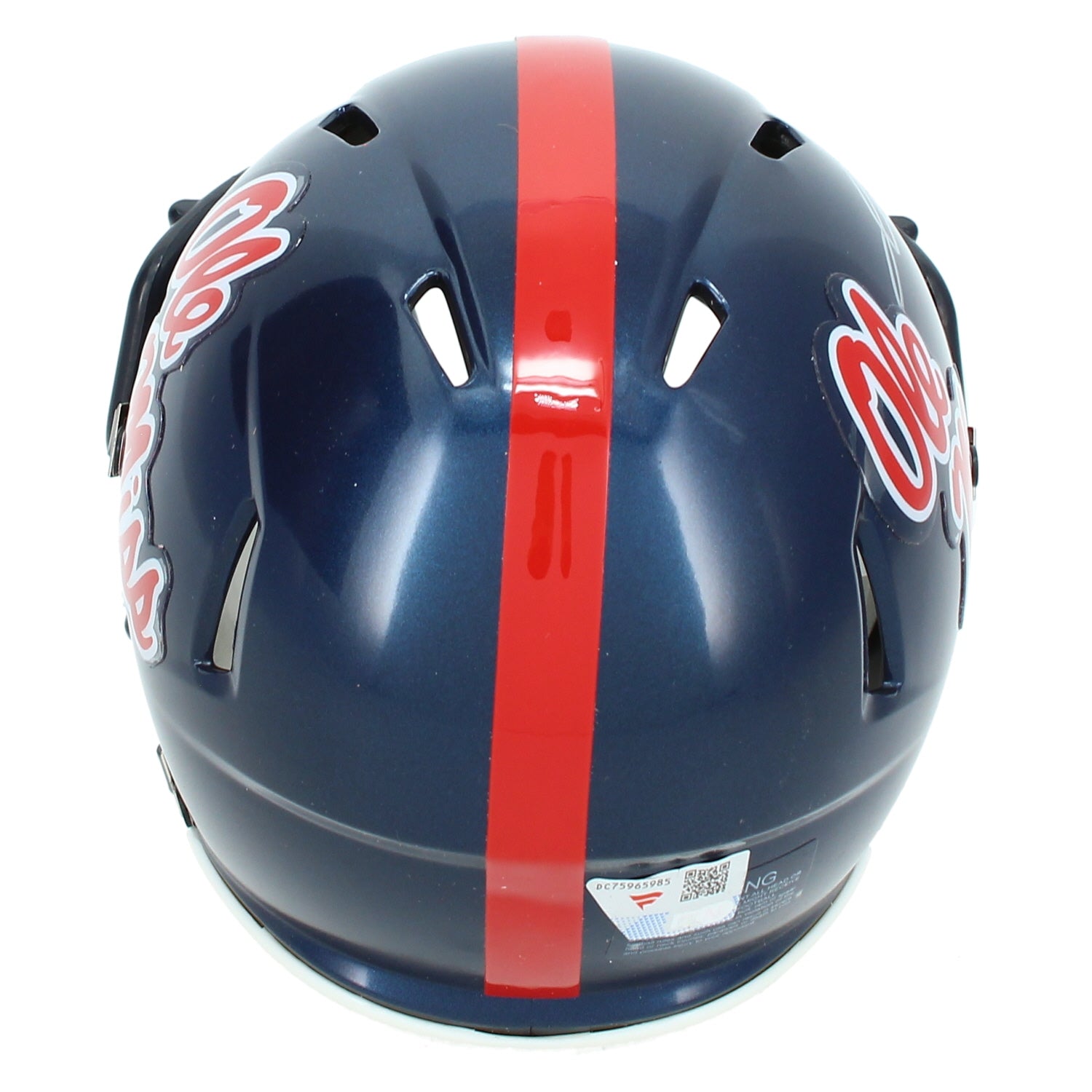 Jaxson Dart Autographed Ole Miss Navy Speed Mini Helmet Fanatics