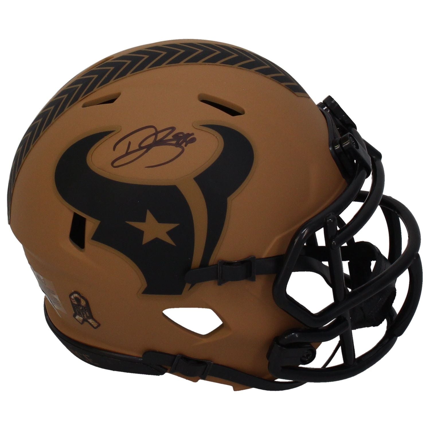Dalton Schultz Autographed Houston Texans STS Speed Mini Helmet Beckett