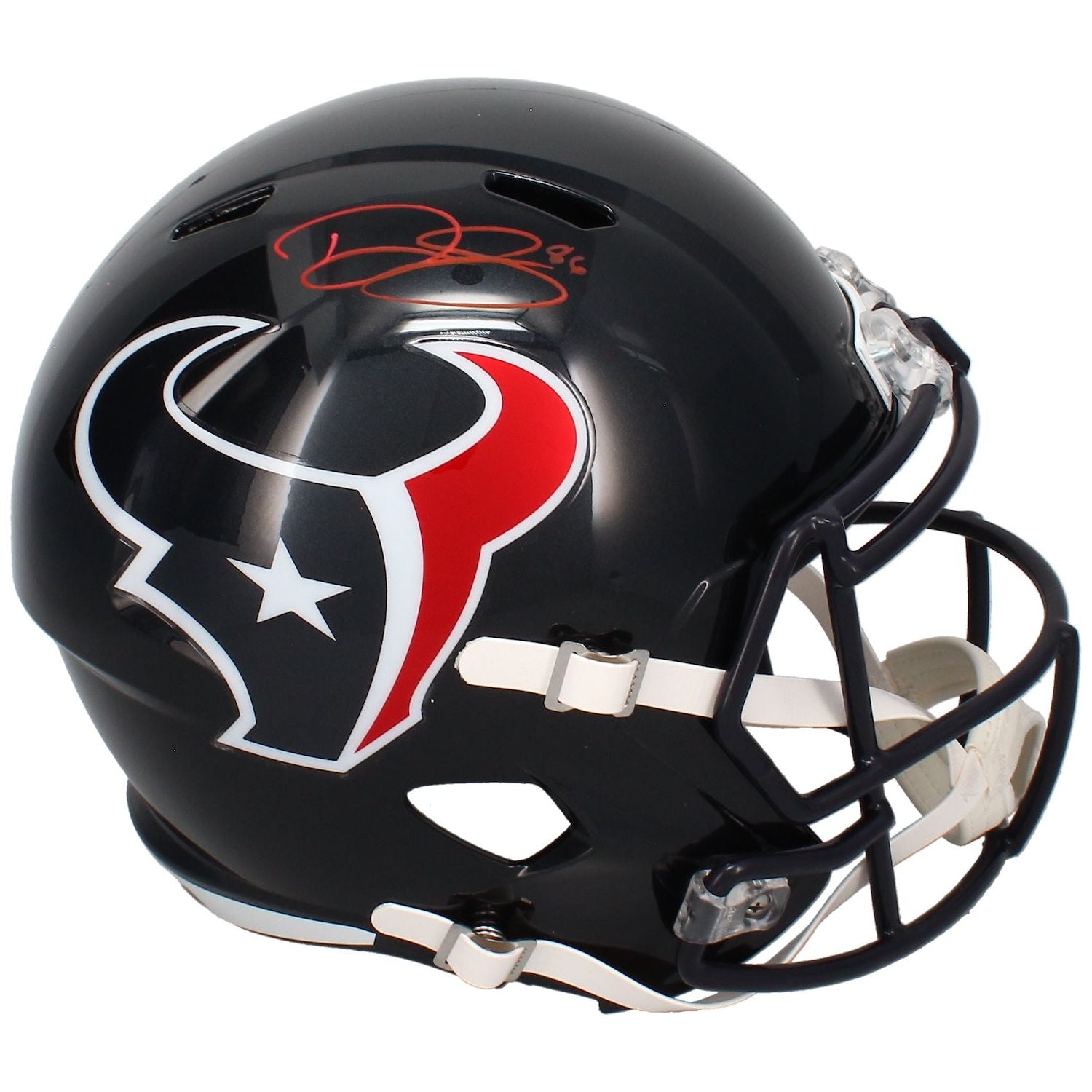 Dalton Schultz Autographed (Red) Houston Texans Full Size Speed Helmet Beckett