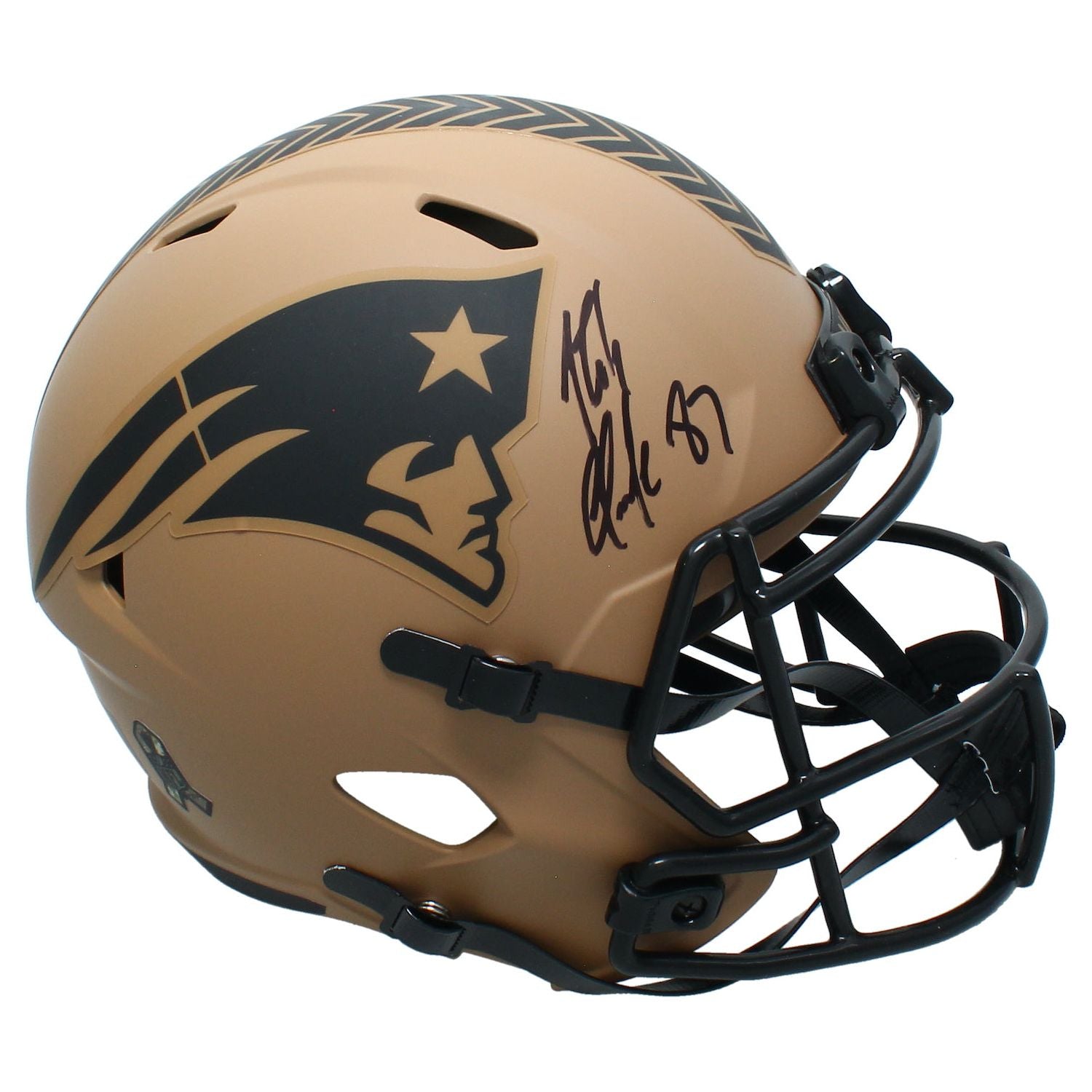 Rob Gronkowski Autographed Patriots STS Full Size Speed Helmet Radtke