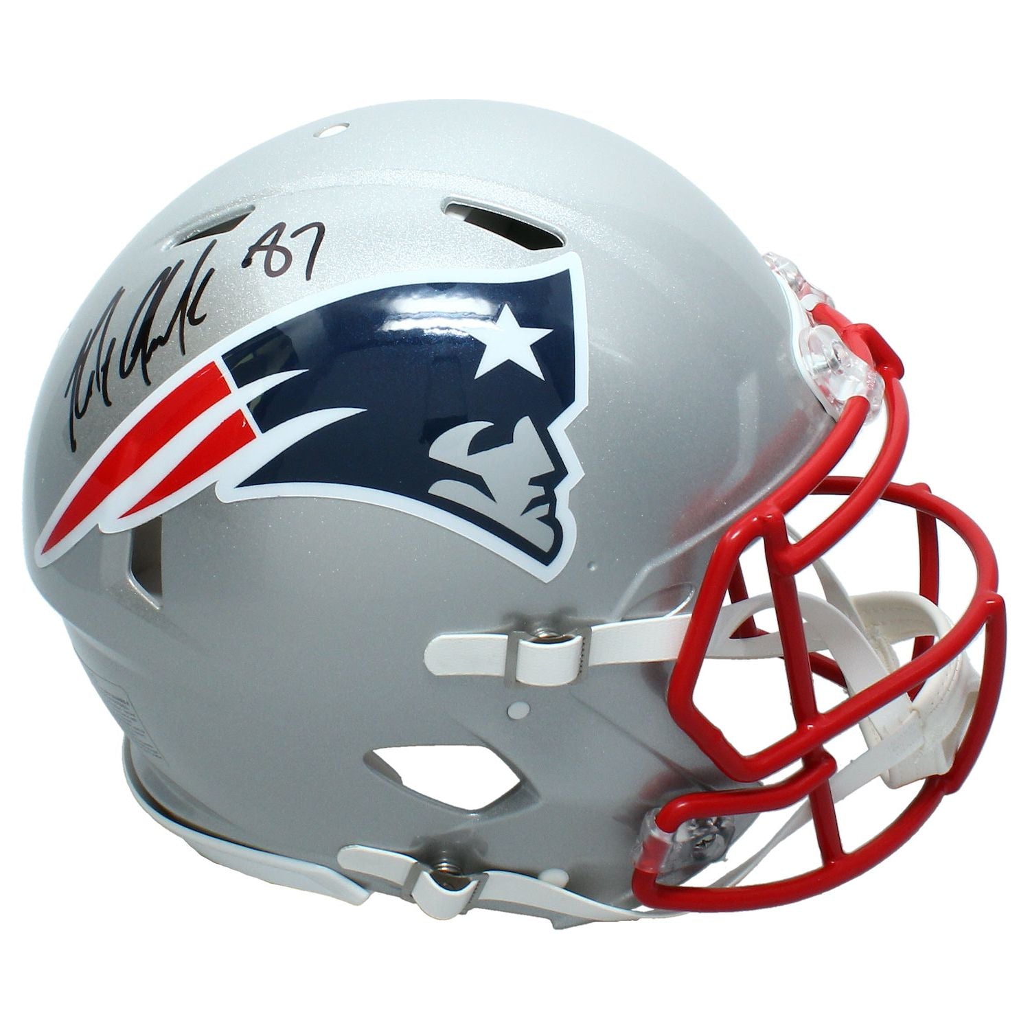 Rob Gronkowski Autographed New England Patriots Speed Authentic Helmet Radtke