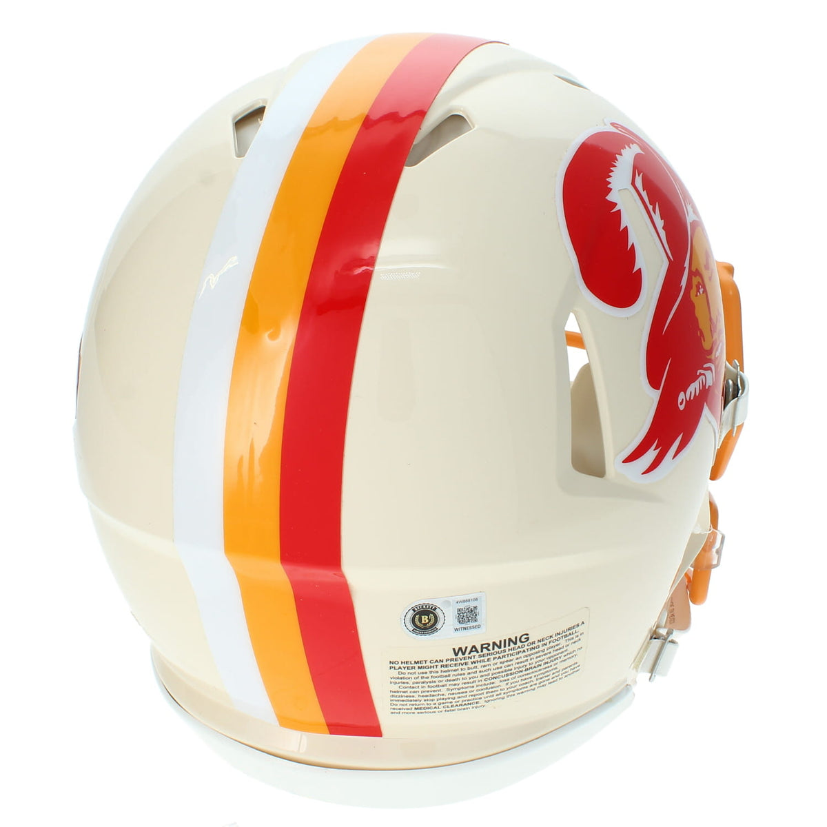 Bucky Irving Autographed Tampa Bay Buccaneers RETRO Speed Authentic Helmet Beckett