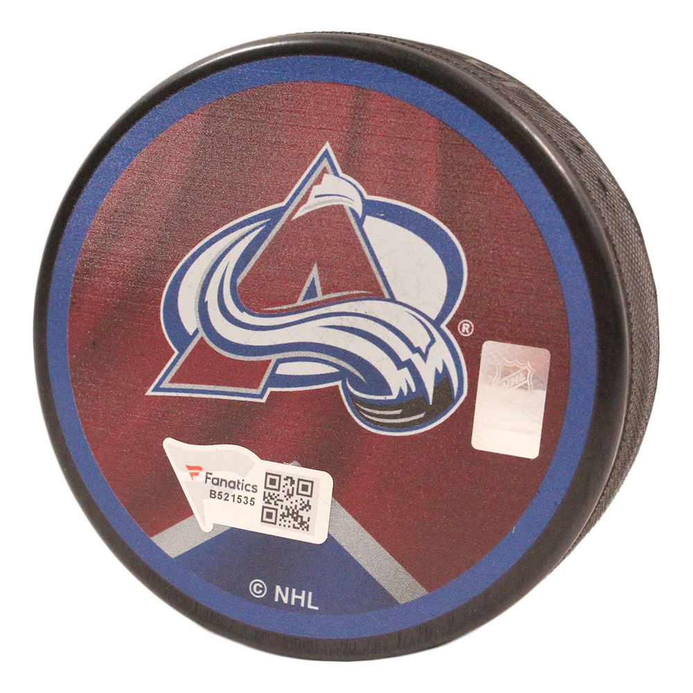 MIKKO RANTANEN Autographed Colorado Avalanche Reverse Retro Hockey Puck FANATICS