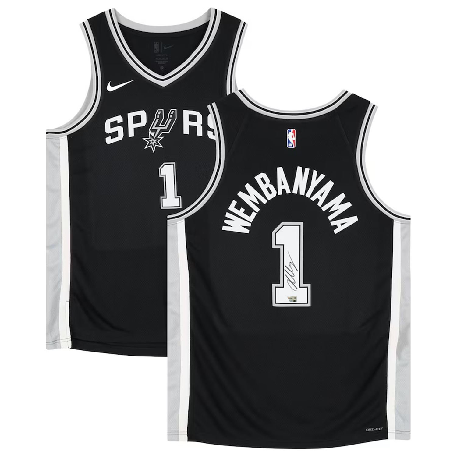 Victor Wembanyama Autographed San Antonio Spurs Icon Edition Black Jersey Fanatics